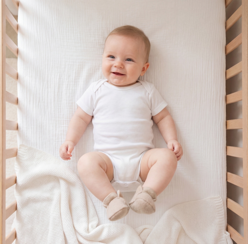 Raw studio shot of baby bodysuit